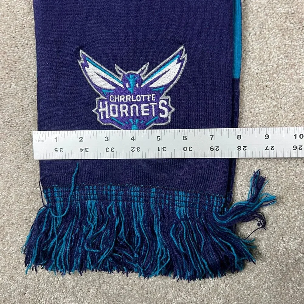 NBA Unisex One Size Blue Knit Charlotte‎ Hornets Basketball Scarf NWT